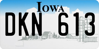 IA license plate DKN613
