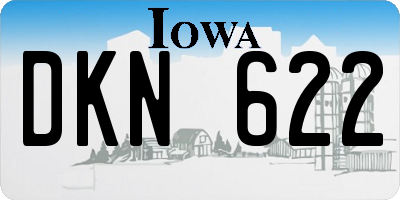 IA license plate DKN622