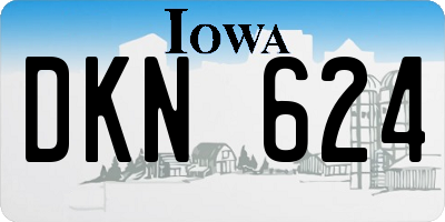 IA license plate DKN624