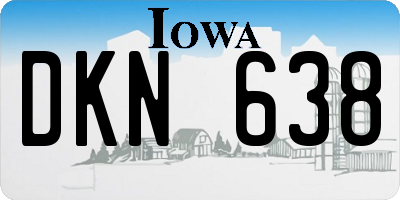 IA license plate DKN638