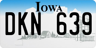 IA license plate DKN639