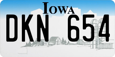 IA license plate DKN654