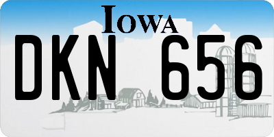 IA license plate DKN656