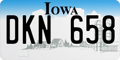 IA license plate DKN658
