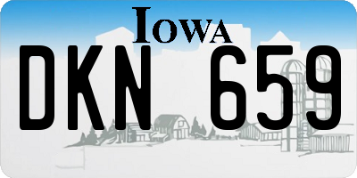 IA license plate DKN659
