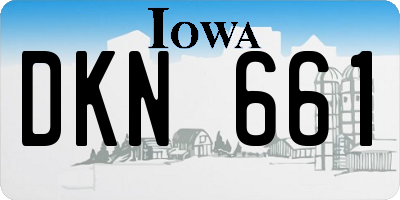 IA license plate DKN661