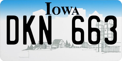 IA license plate DKN663