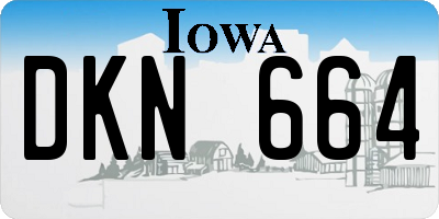 IA license plate DKN664