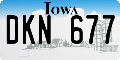 IA license plate DKN677