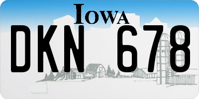 IA license plate DKN678