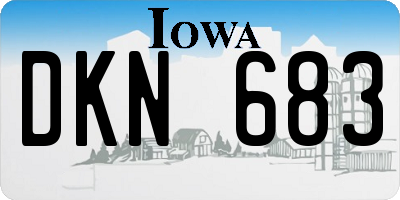 IA license plate DKN683