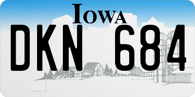 IA license plate DKN684