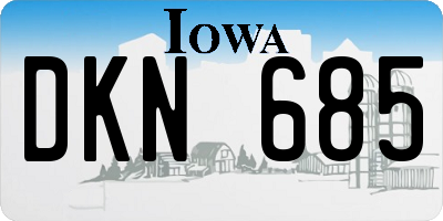 IA license plate DKN685