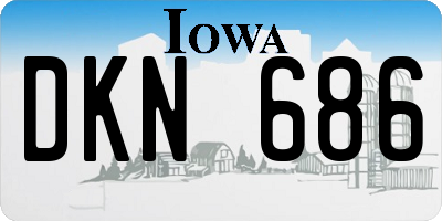 IA license plate DKN686