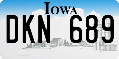 IA license plate DKN689