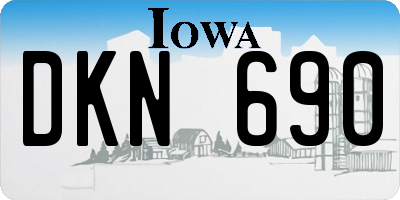 IA license plate DKN690