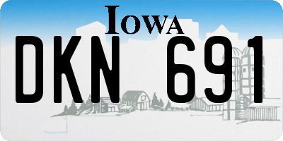 IA license plate DKN691