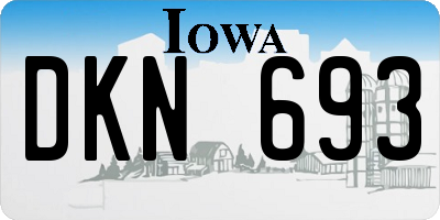 IA license plate DKN693