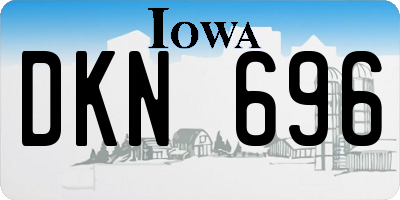 IA license plate DKN696
