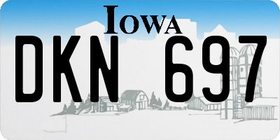 IA license plate DKN697