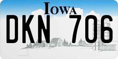IA license plate DKN706