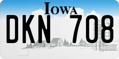 IA license plate DKN708