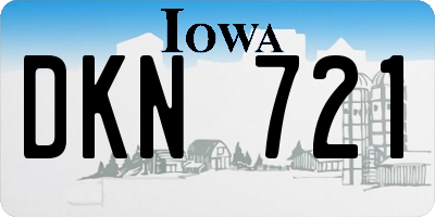 IA license plate DKN721