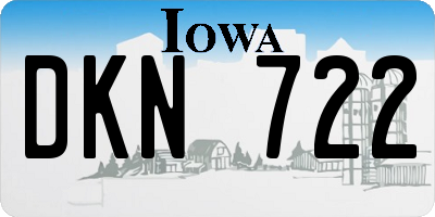 IA license plate DKN722