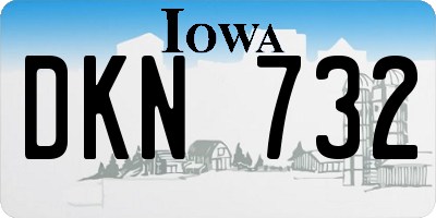 IA license plate DKN732