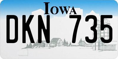 IA license plate DKN735