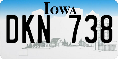 IA license plate DKN738