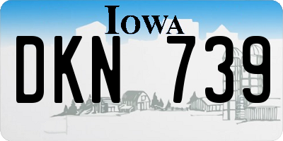 IA license plate DKN739