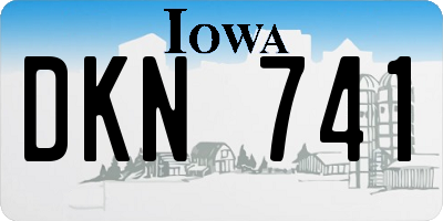 IA license plate DKN741