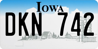 IA license plate DKN742