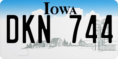 IA license plate DKN744