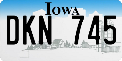 IA license plate DKN745