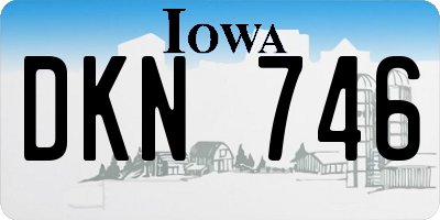 IA license plate DKN746