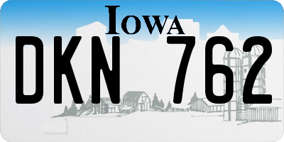 IA license plate DKN762