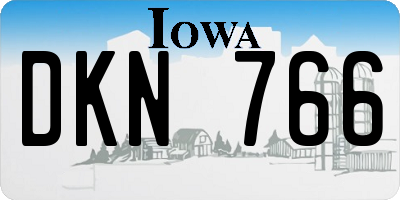 IA license plate DKN766