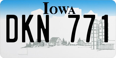 IA license plate DKN771
