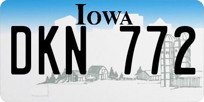 IA license plate DKN772
