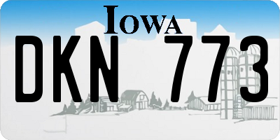 IA license plate DKN773
