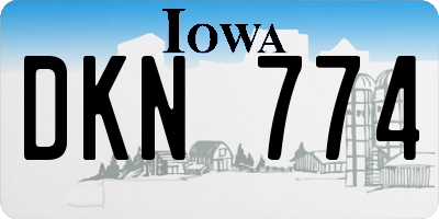 IA license plate DKN774