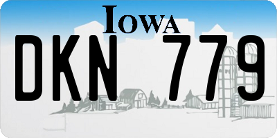 IA license plate DKN779