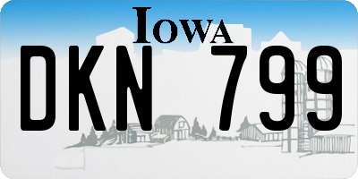 IA license plate DKN799
