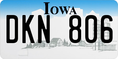 IA license plate DKN806
