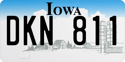 IA license plate DKN811