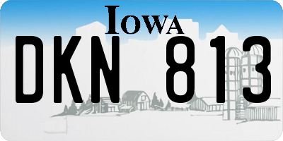 IA license plate DKN813