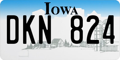 IA license plate DKN824