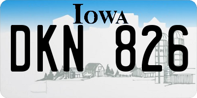 IA license plate DKN826